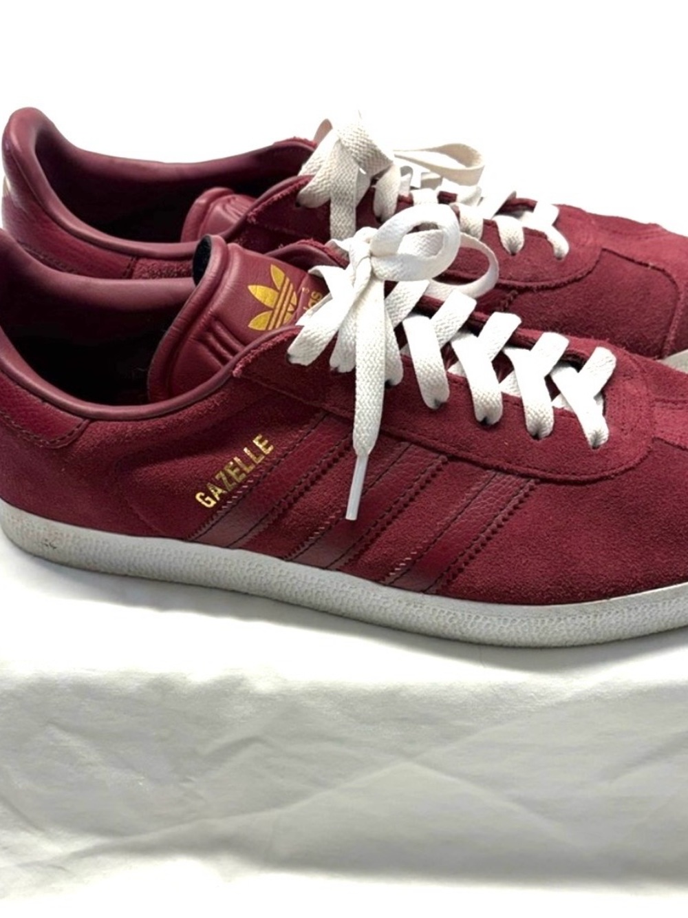 adidas Originals Gazelle Suede Premium - Burgundy / White - Men's 9 / Women's 10